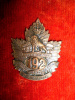 192nd Battalion (Crowsnest Pass) Collar Badge   
